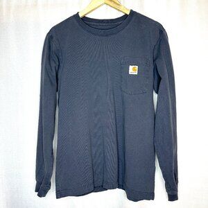 Carhartt men’s long sleeve, relaxed fit blue tshirt, M. Utility Streetwear Work